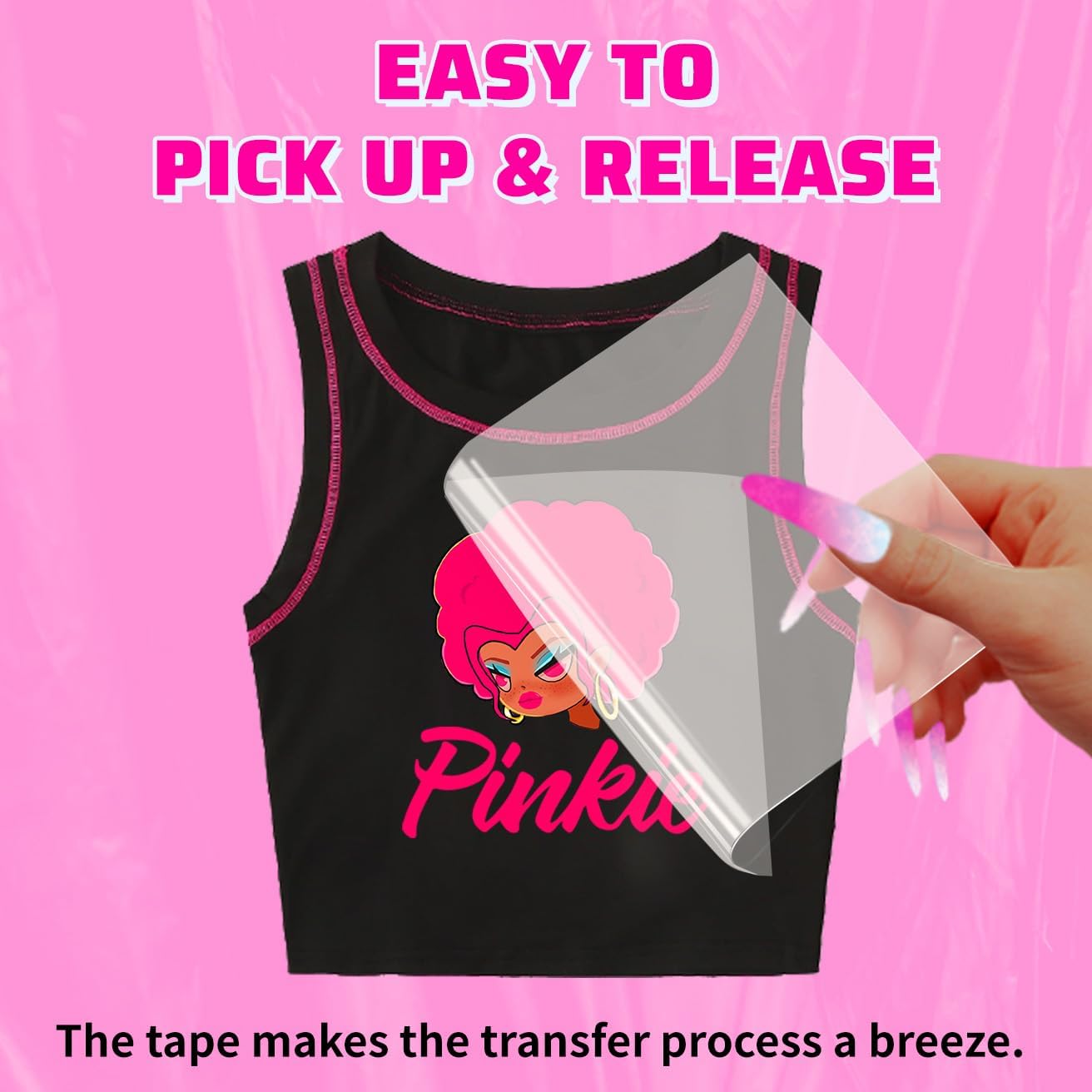 Lovein Pinkie Heat Transfer Paper for Dark Colored Fabrics (50 Sheets,8.5x11") & Lovein Pinkie Heat Transfer Mate for Dark T Shirts Transfer Paper (10 Sheets, 8.5"x11")