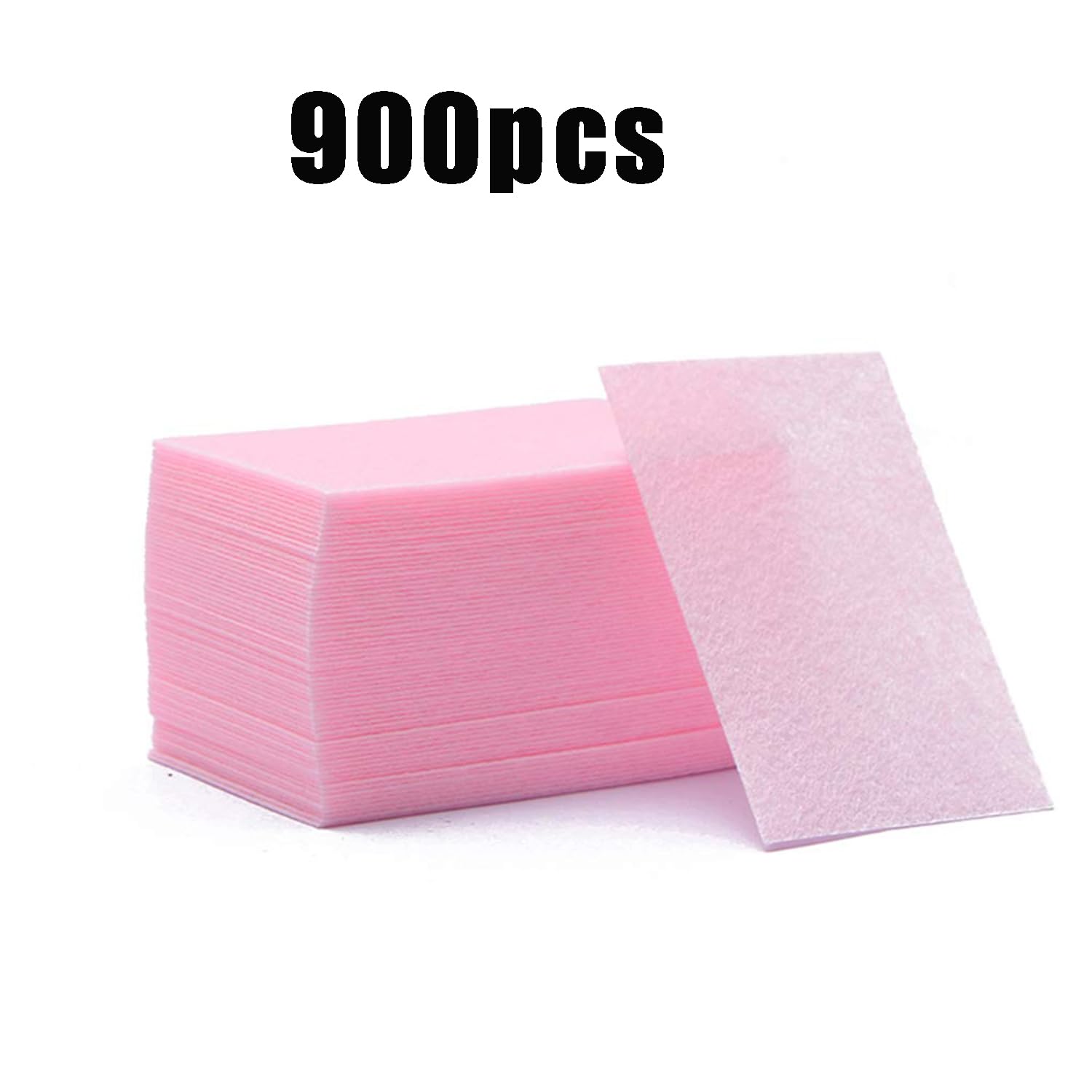 900 Pezzi Pad Unghie Senza Pelucchi, Tampone Salviette in Cotone per Unghie, Salviette per la Pulizia Senza Pelucchi per Unghie per Rimuovere Smalto e Gel(Rosa)