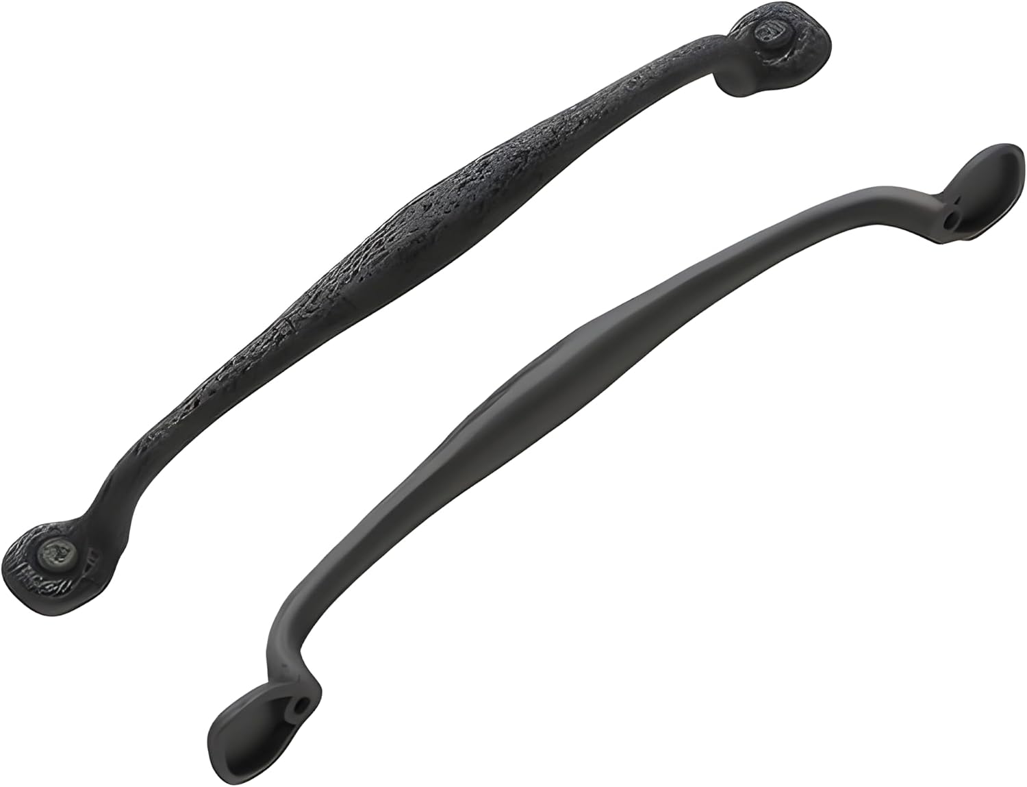 Hickory Hardware Solid Core Kitchen Cabinet Pulls, Luxury Cabinet Handles, Hardware for Doors & Dresser Drawers, 12 Inch Hole Center, Black Iron, Refined Rustic Collection