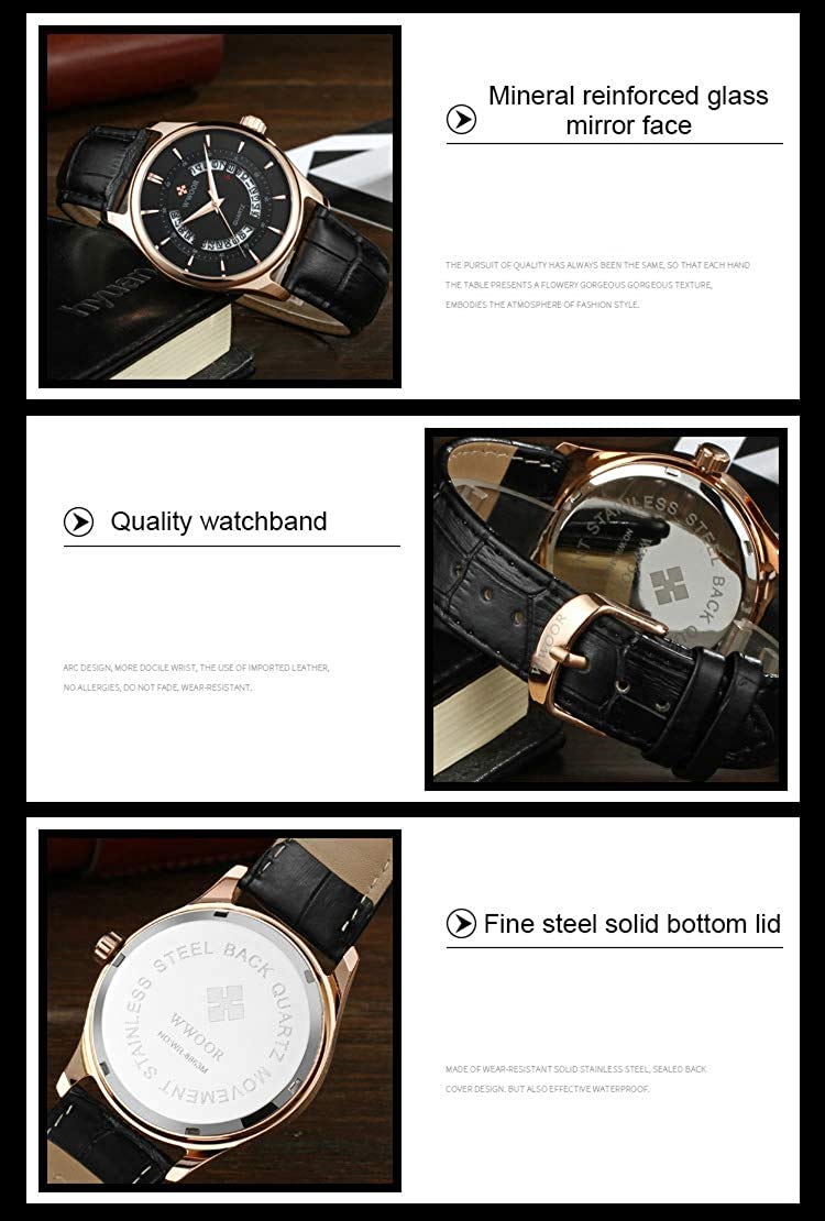MASTOP Modische Damen-Armbanduhr im schlichten Stil, minimalistisch, japanisches Quarz, 7,3 mm, ultradünne Leder-Armbanduhr