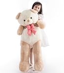 Giant Teddy Bear Big Size 4 Feet Valentines Day Teddy Bear Giant Stuffed Animal Big Teddy Bear Large Stuffed Animals Giant Plush Toy Stuffed Animal Teddy Bears for Girlfriend 47 Inch