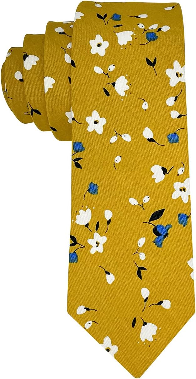 Kebocis Mens Cotton Necktie Skinny Tie for Men - Image 2