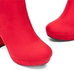 DREAM PAIRS Femmes High Chunky Talon Bottes de cheville Plateforme Courtes Bottes pour femmes