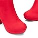 DREAM PAIRS Women's High Heel Ankle Boots Chunky Platform Booties,Size 8.5,Red,Stomp