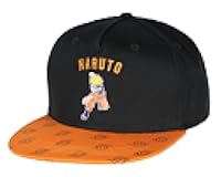Naruto Shippuden Youth Naruto Uzumaki Leaf Village Logo Kids Adjustable Snapback Hat Cap Black