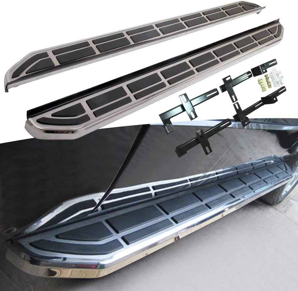 2 Pieces Running Board Fits for Acura MDX 2014-2019 Fixed Aluminium Door Side Step Pedal Nerf Bar Pedals Protector Bar