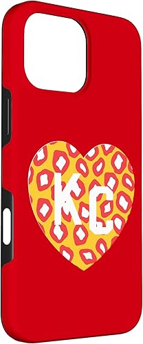 Vista 48 de Carcasa para iPhone 11 KC Heart Red/Yellow Animal Print Kansas City Hearts Kc Heart