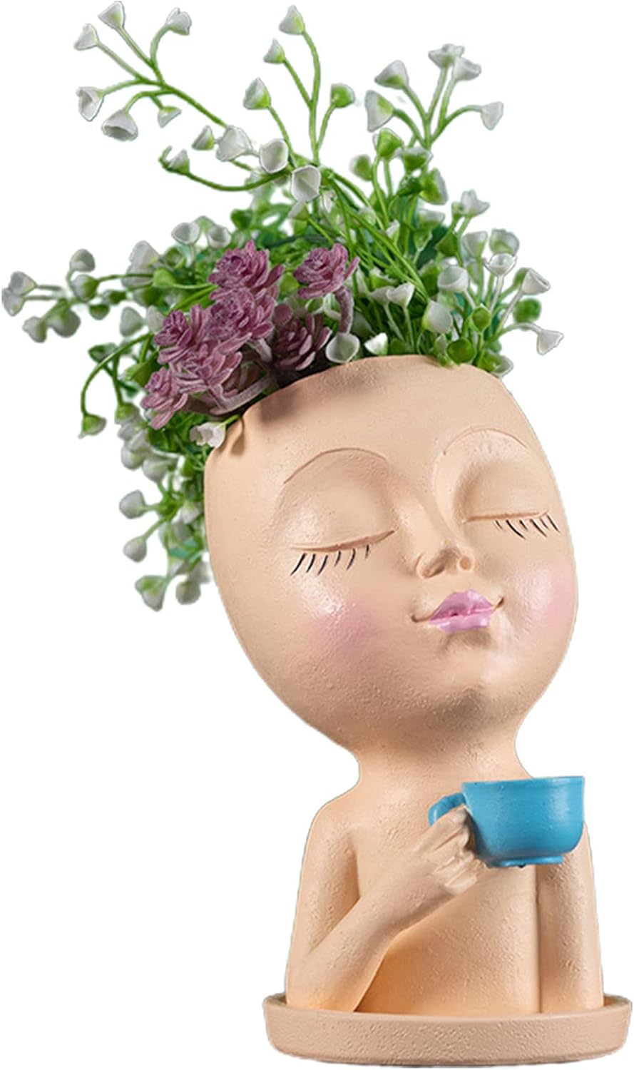 Bonita Maceta Para Suculentas Con Agujero De Drenaje, Maceta De Resina Para Plantas De Interior Y Exterior, Maceta única Para Suculentas, Regalo Para Mujeres Y Niñas (verde, Pequeño