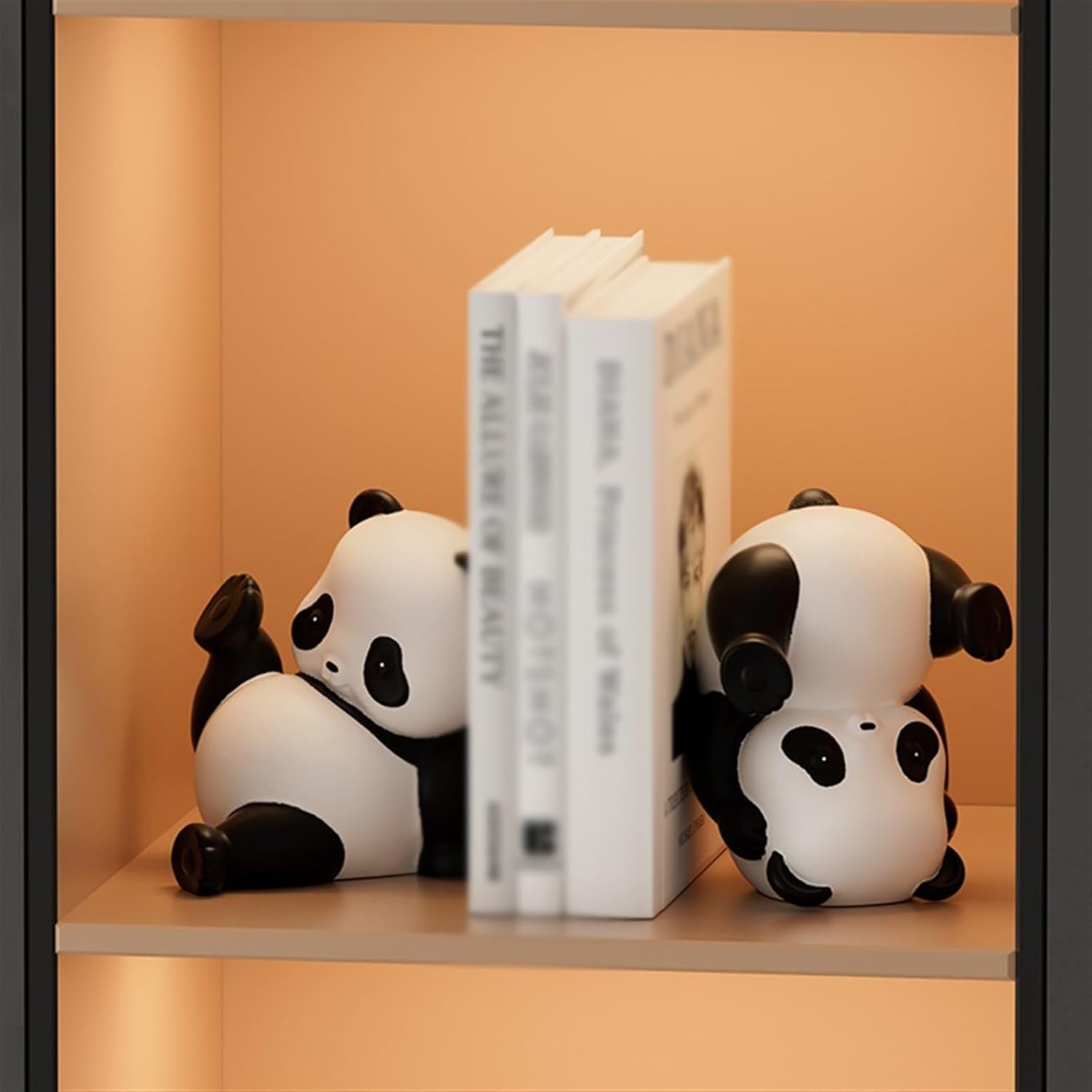 Bookend Support Decorative Resin Bookends Heavy Duty Book Ends Panda to Hold Books Stopper for for Bookshelves Office Desk Bookends