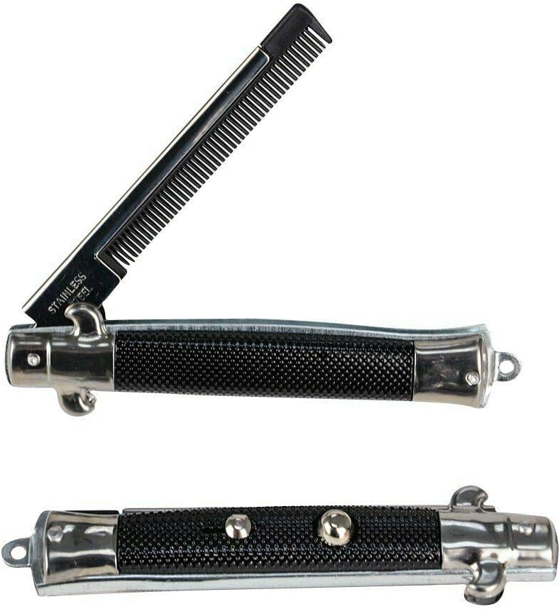 Pocket Switchblade Comb Fake Folding Novelty Knife Toy