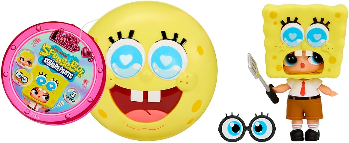 LOL Surprise Loves Spongebob Squarepants Tots – On-the-Go Play, 7 Total Surprises – ¡Colecciona los 6!
