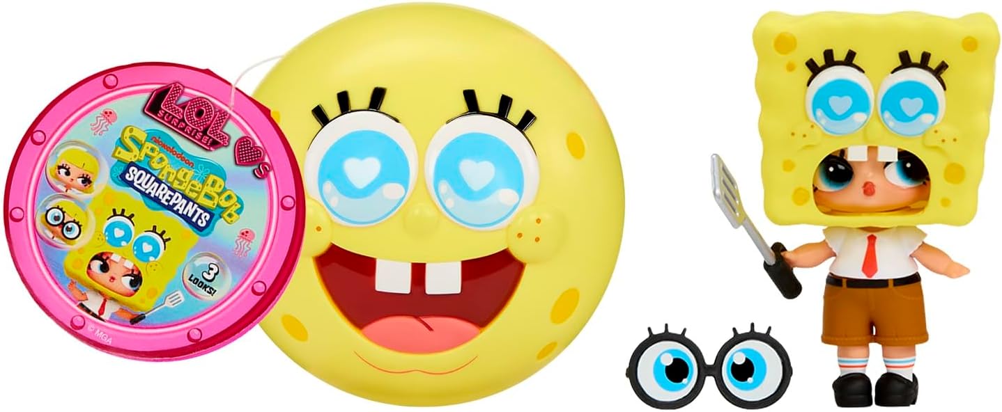 LOL Surprise!™ Loves Spongebob Squarepants™ Tots – On-the-Go Play, 7 Total Surprises – Collect All 6!