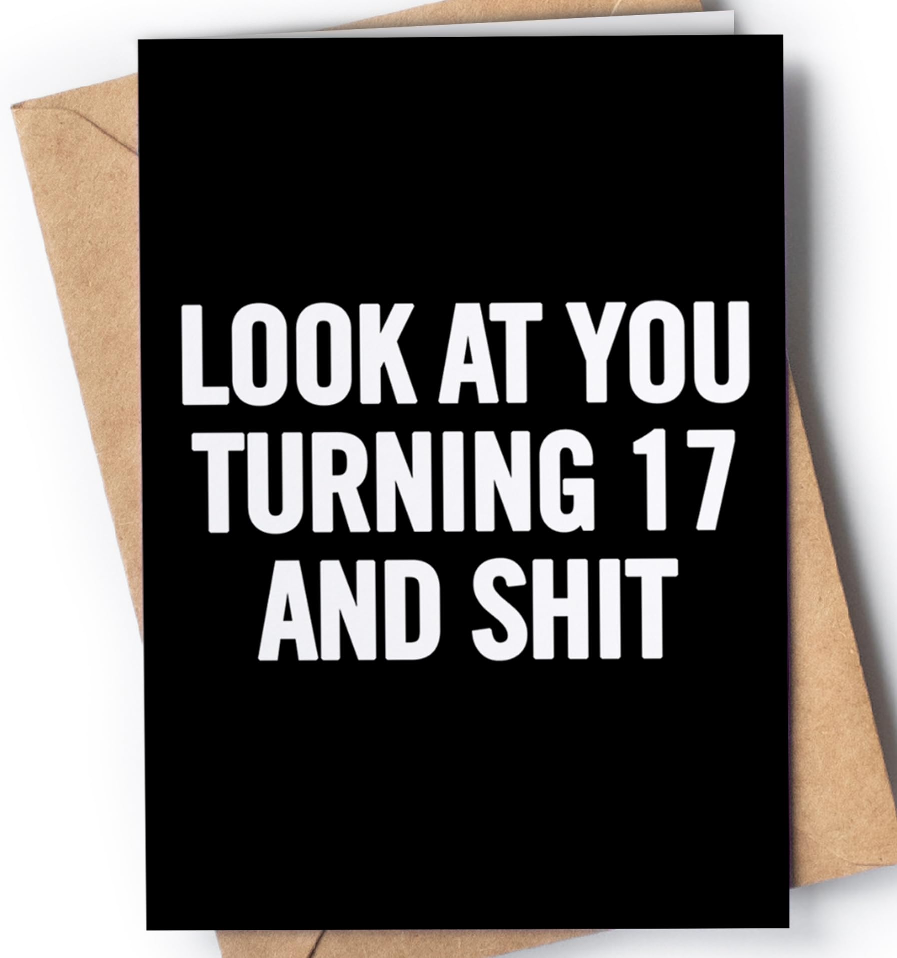 Funny 17th Birthday Card - Happy 17th Birthday Card for boys or girls - Joke 17 years card for son or daughter - 17th Bday for niece or nephew - 17 bday for grandson or granddaughter