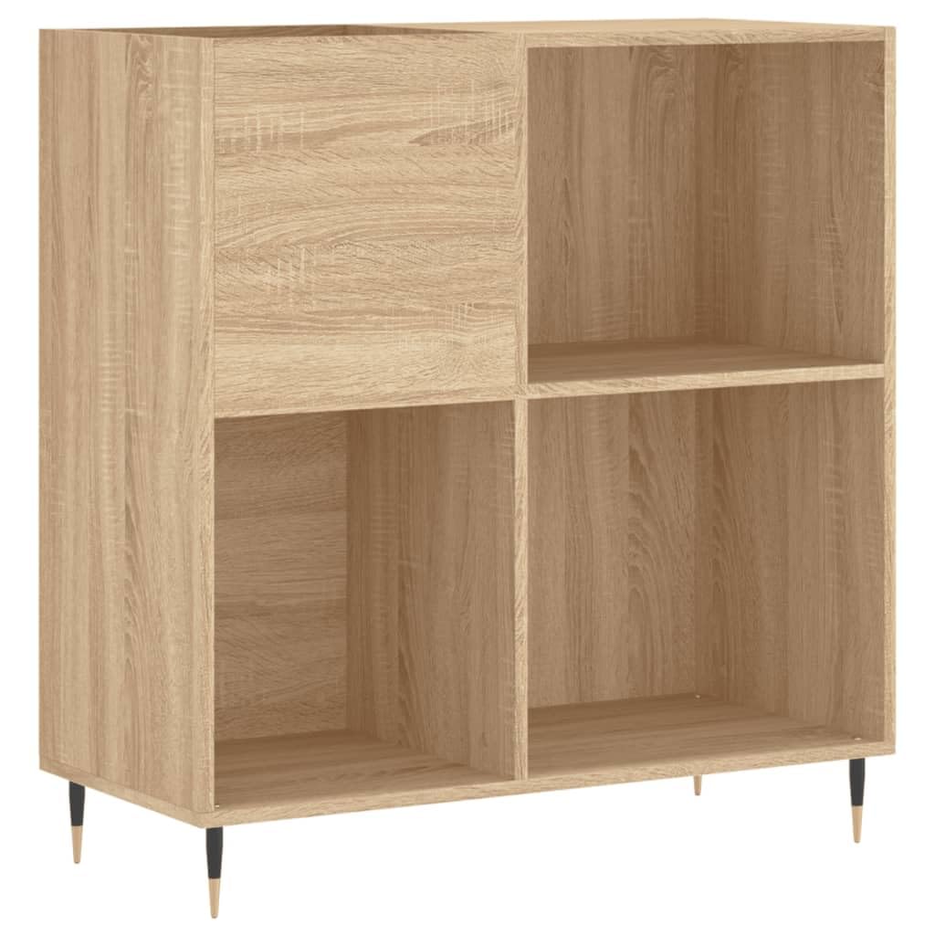 vidaXL Mueble Discos Madera contrachapada Roble Sonoma 84,5x38x89 cm, Mueble Tocadiscos, Armario para almacenaje de vinilos, Armario de Tocadiscos