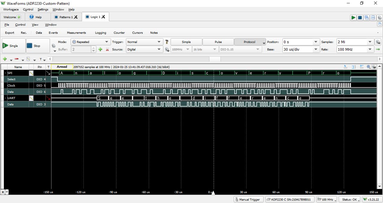 Digilent Analog Discovery Pro ADP2230: Mixed Signal USB Oscilloscope, Waveform Generator, Logic Analyzer, and Variable Power Supply
