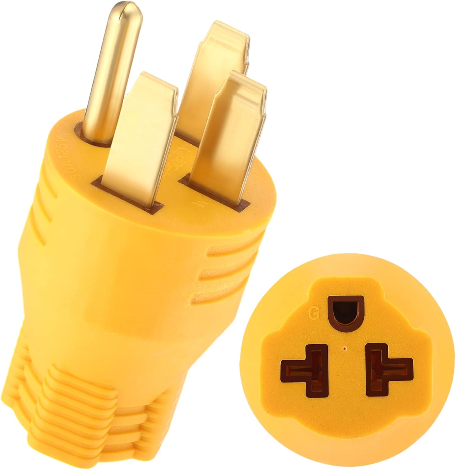 Kanayu EV Charger Adapter Compatible with NEMA 14-50P Male to 6-20/15R or 5-20/15R Female, 50Amp 4 Prong 14-50P to 20/15Amp T Blade Adapter for EV Charger Welder Heater