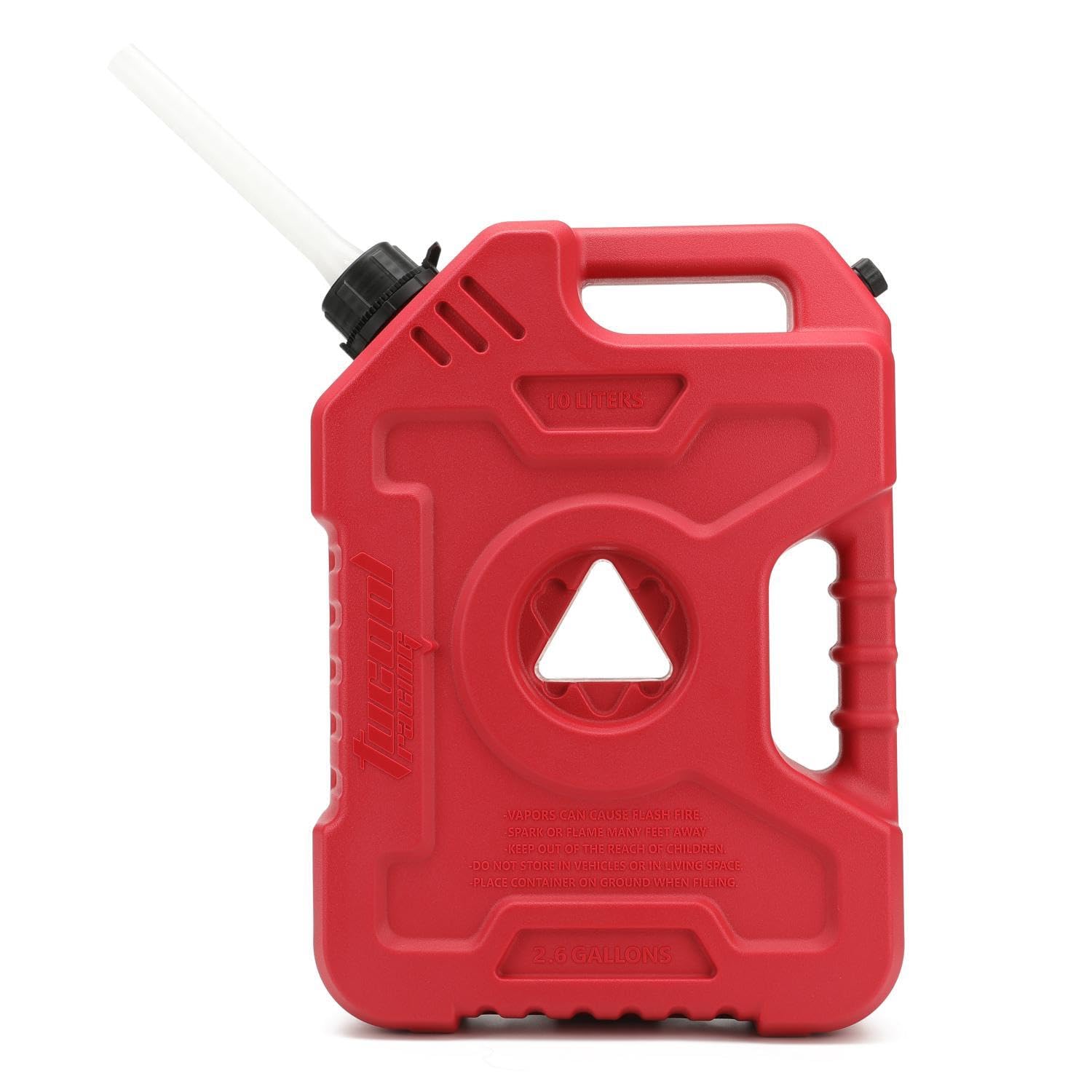 Tanque de combustible Jerry de 10 l de 2.6 galones de respaldo para motocicleta, SUV, ATV, coches, barco, todoterreno, (THLH-10L rojo)