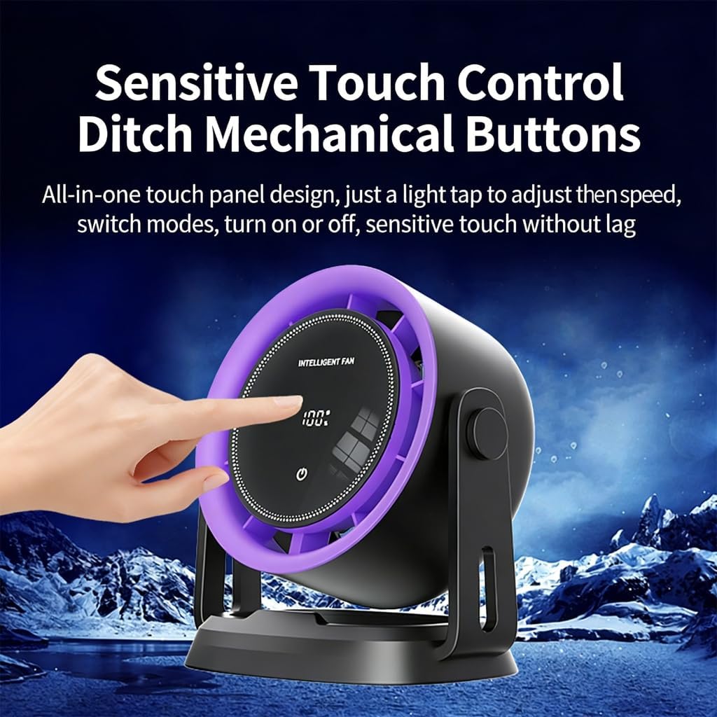 100 Speed Adjustable Desktop Fan With Digital Display Quiet Desktop High Speed Fan For Office Home Use Enduring