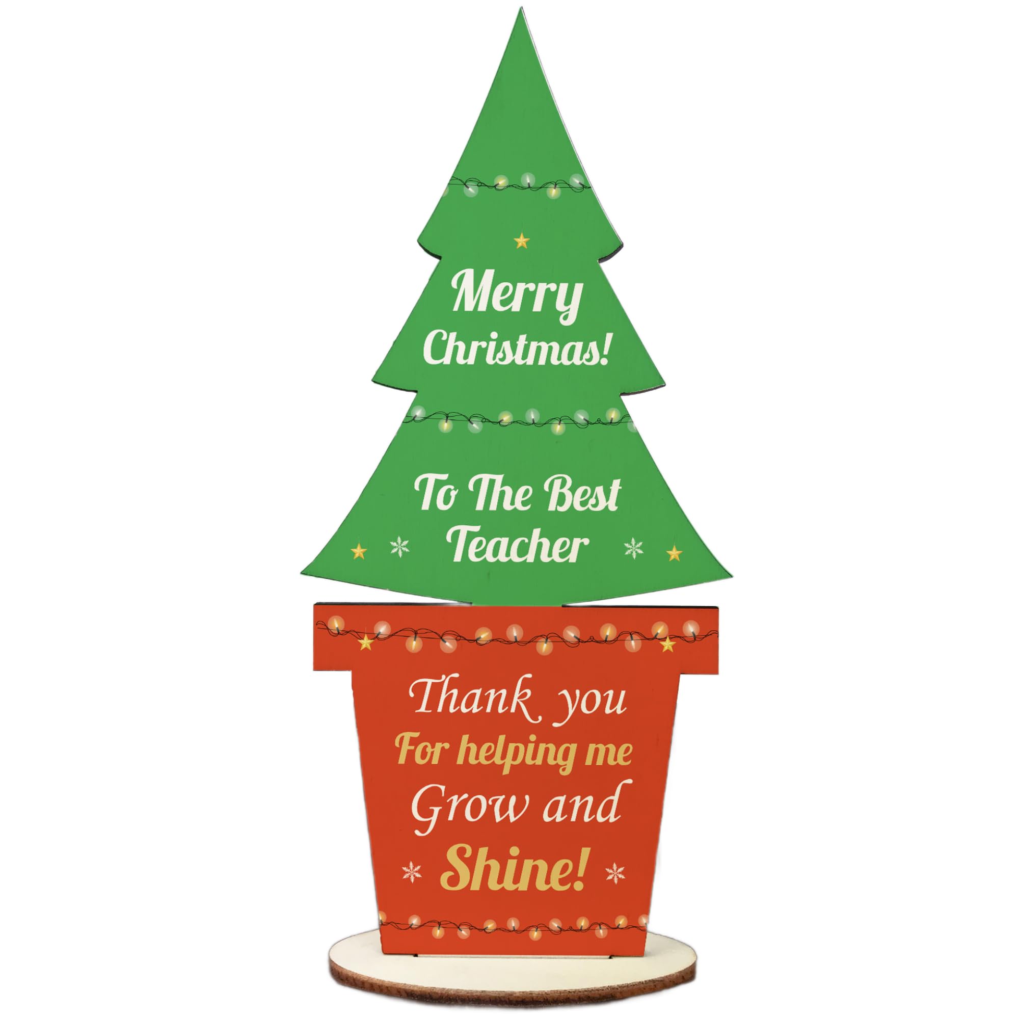 Thank You Christmas For Teacher Wood Christmas Tree Nursery School