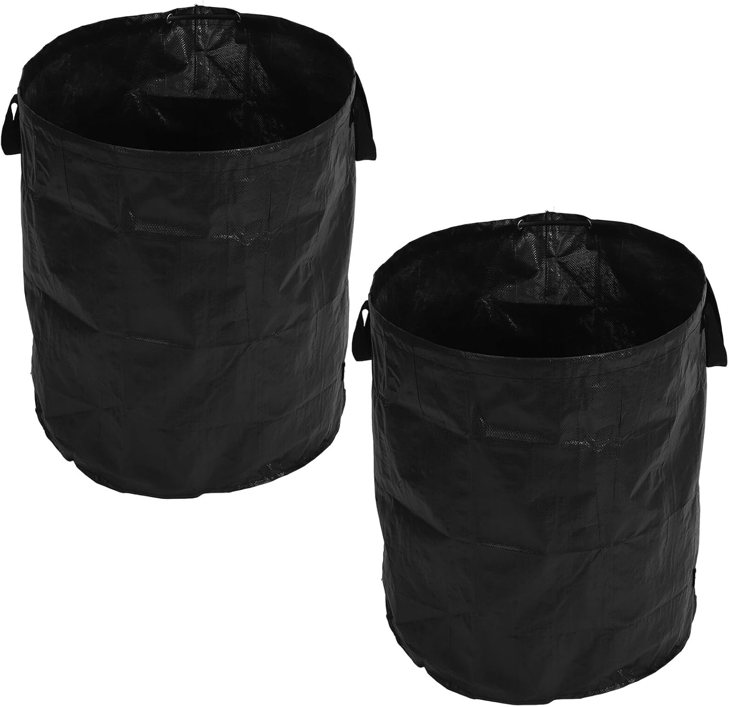 HEMOTON 2pcs 270l Fallen Leaf Collector Bags for Yard and Garden Extra Large Reusable Garden Waste Bags with Reinforced Handles 67x76cm for Outdoor Leaf and Debris Collection