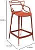 Kartell Masters Stool Chairs Orange 50 x 53 x 103 cm