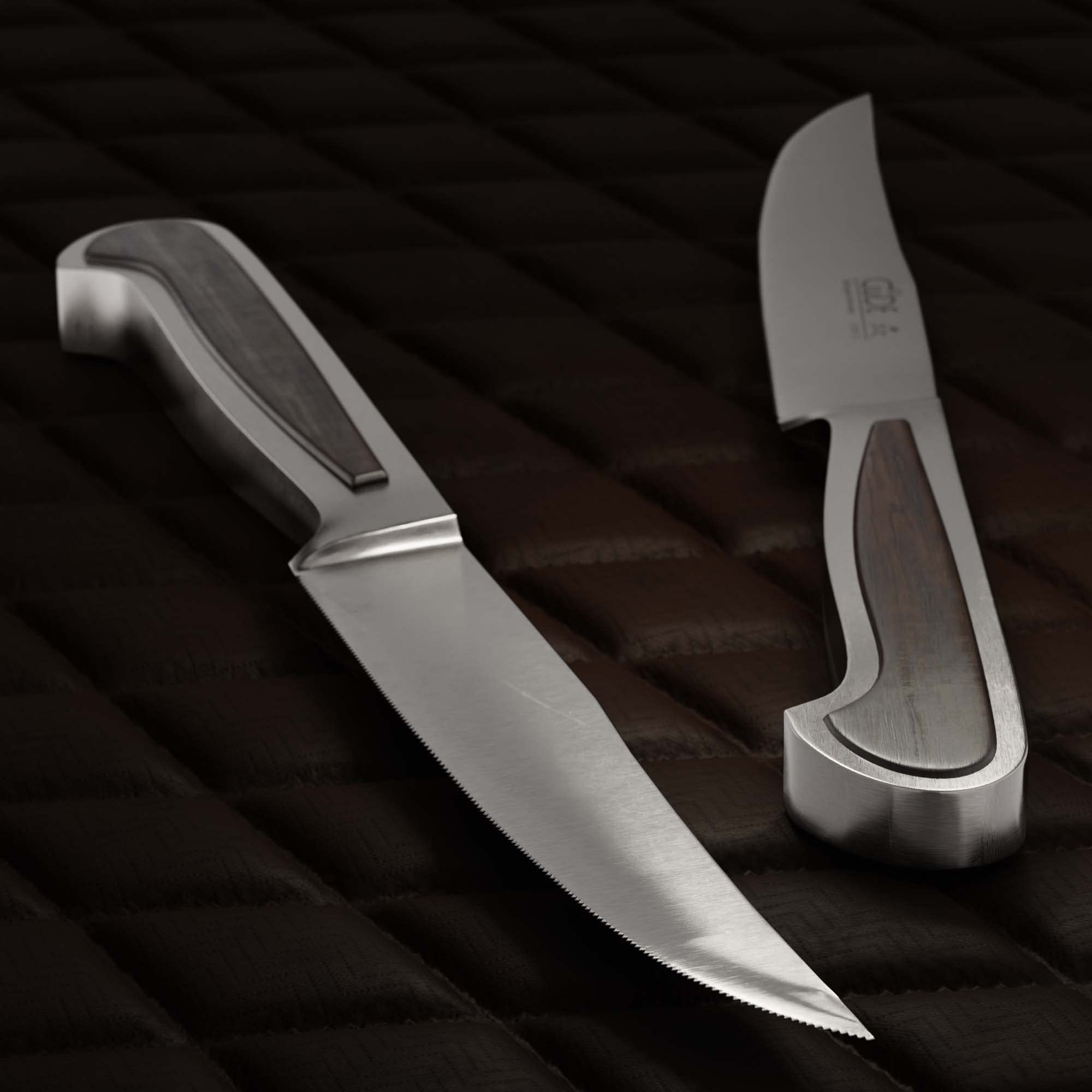 Güde Solingen - Cuchillo para filet con sierra forjado, 12 cm, granadillo, DELTA, Hecho a mano en Alemania