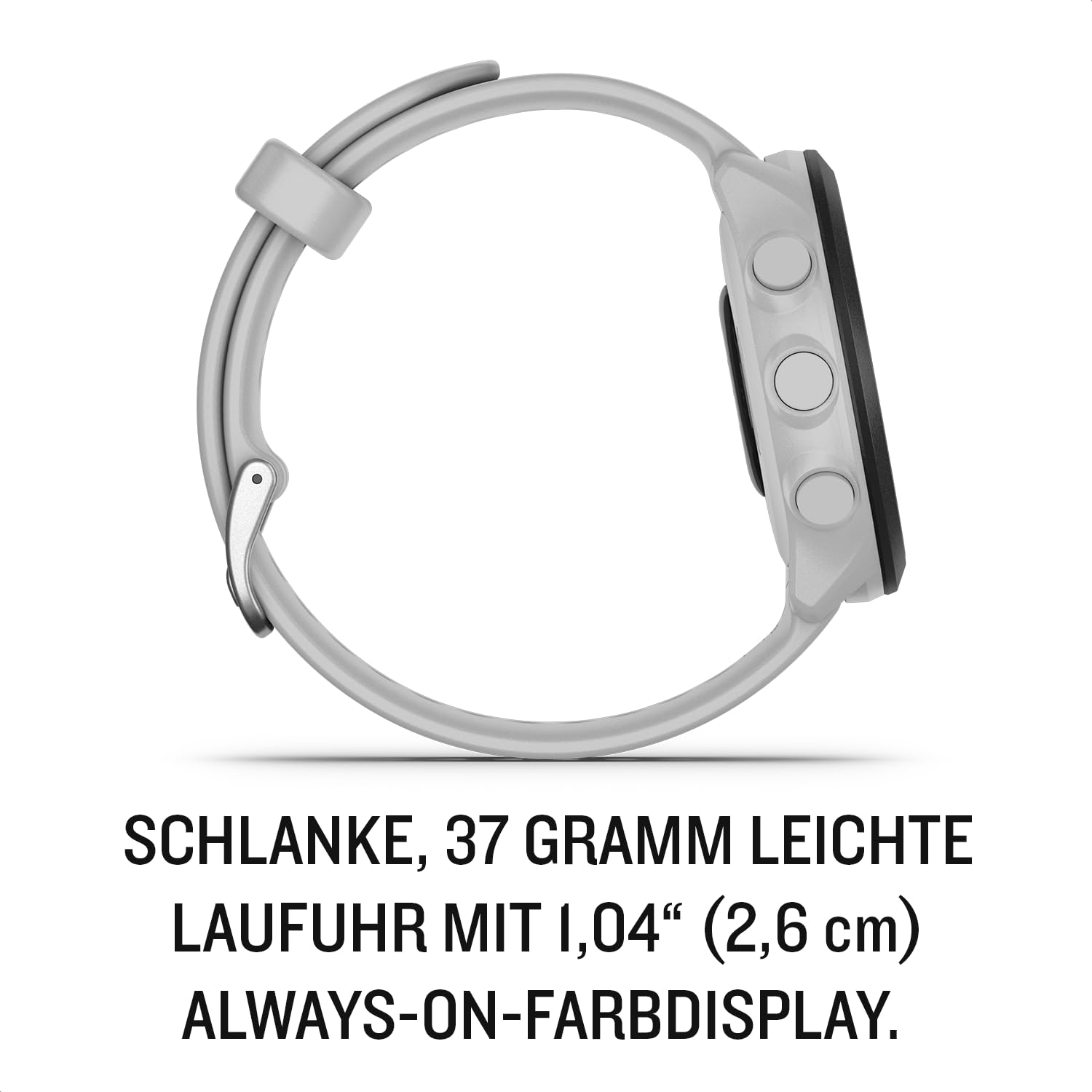 Garmin Forerunner 55, 42 mm, GPS-Laufuhr, Steinweiss/Schwarz