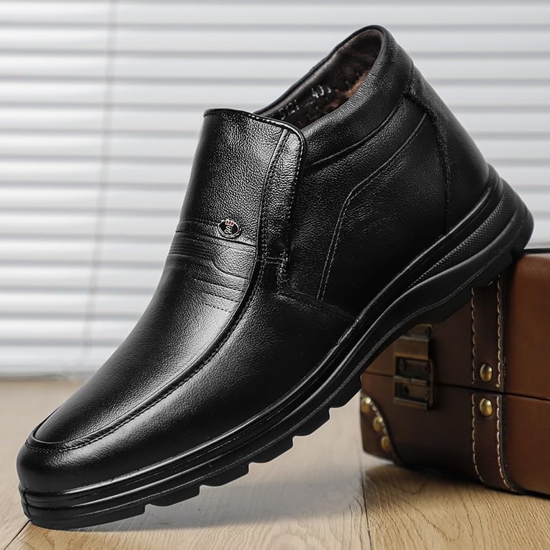 Men's Casual Slip on Loafers Breathable Driving Shoes Slip Resistant Water Resistant Black Lace-up Flat Sneakers Work Oxford2