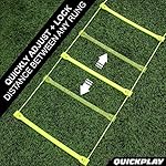QuickPlay PRO No Tangle Agility Ladder with Quick Lock Adjustable Flat Rungs + Carry Bag (11-Rung) Multi-Sport Speed Training Ladder - Image 3