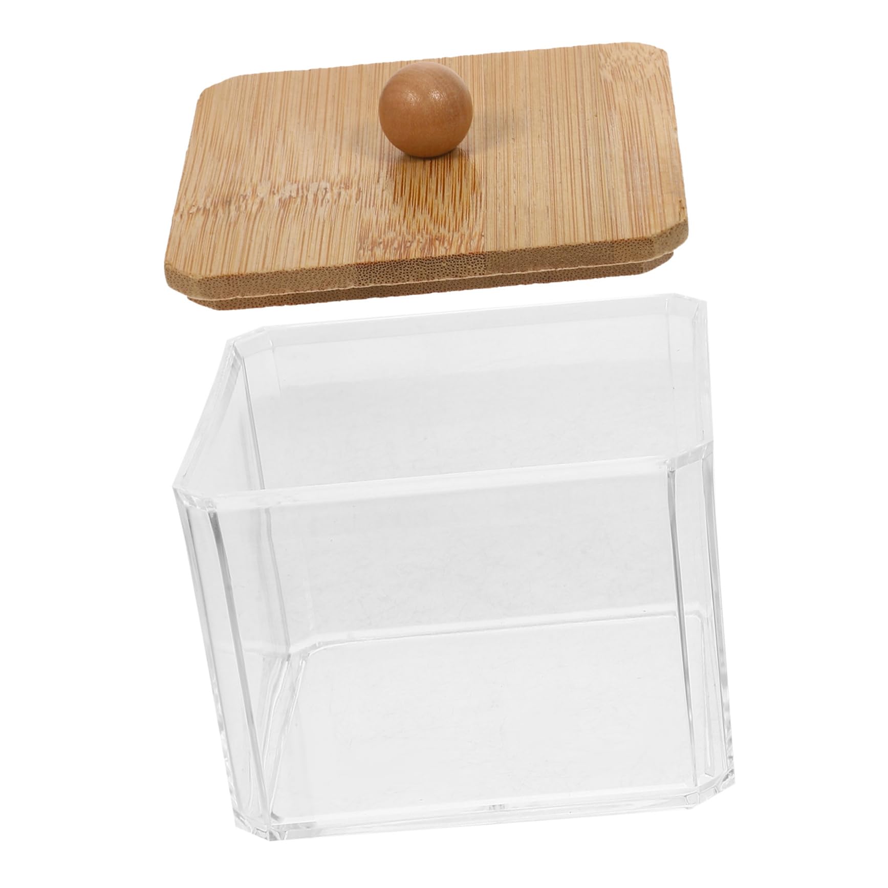 PRETYZOOM 4 Stück Staubdichte Wattestäbchenbox make up schmink wattepads organizer schminkbox Make-up-Organizer aus Baumwolle Halter für Wattepads Holz