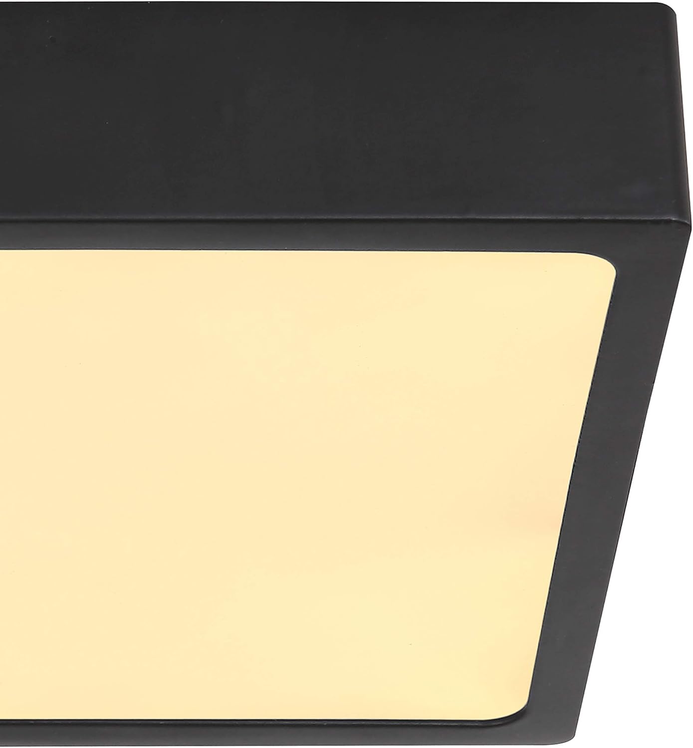 צד מקרוב view of the Globo 12369-15 LED Ceiling Light, illuminated