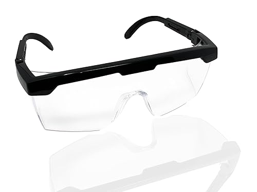 Miniatura 1 de EMI # 411 - Lentes de seguridad médica, ajustables, montura completa, color negro