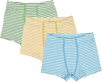 ORGANICKID Boys Organic Cotton Underwear, GOTS Certified Toddler Boxer Briefs, Pack of 3