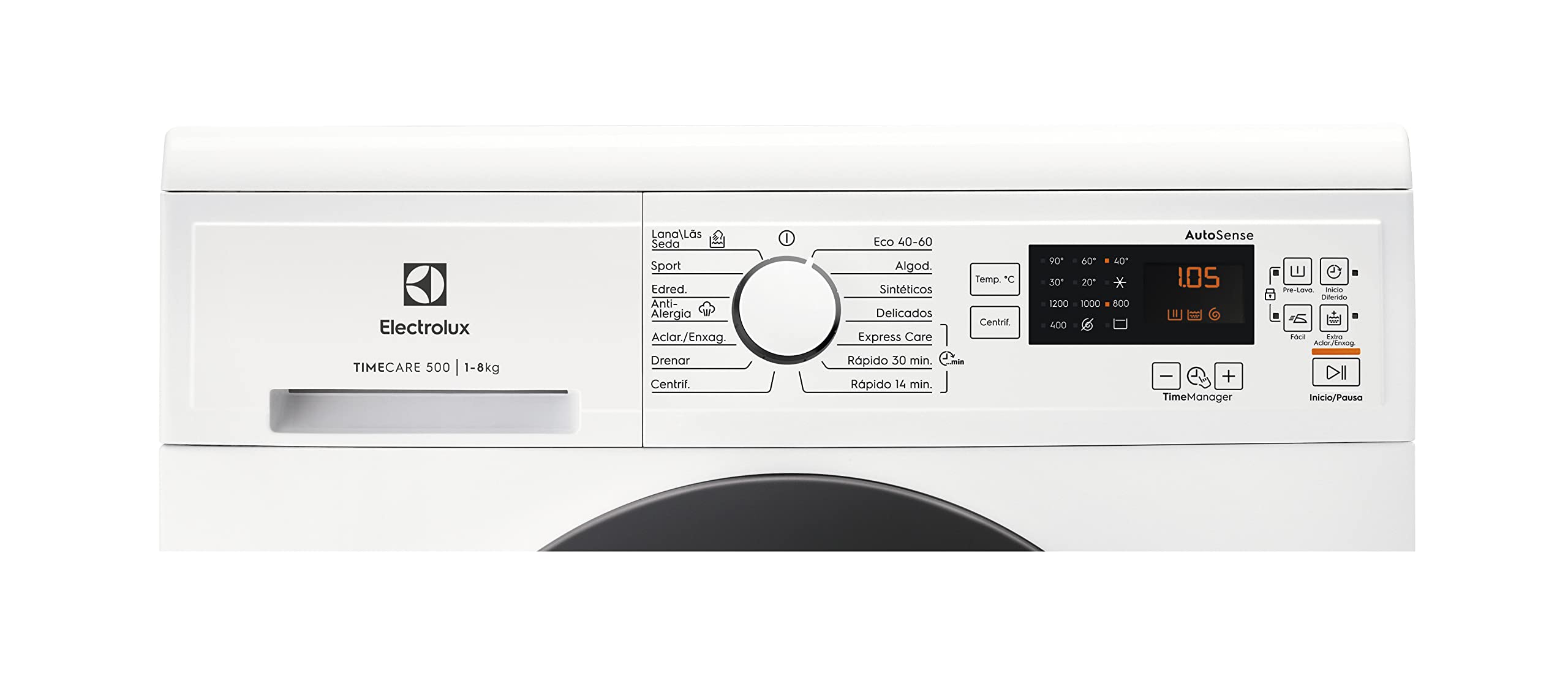 Electrolux EA2F6821CF Lavatrice a Carico Frontale Integrabile 8 Kg, 1400 rpm, Programma Rapido, Funzione Vapore, Motore Inverter, Display M, Bianco, Classe B
