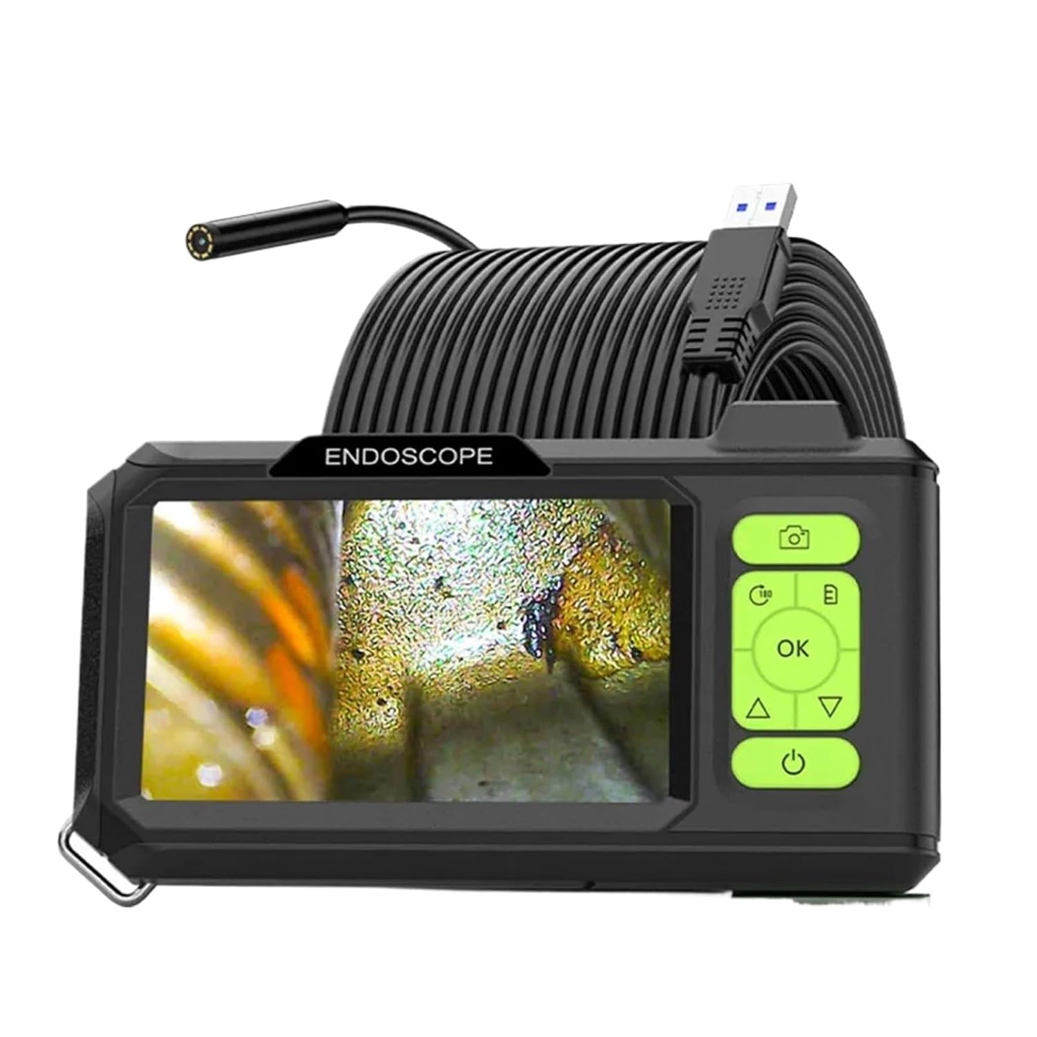 Borescope, 4.3-inch Screen Endoscope Car Inspection Borescope Camera Auto Lens USB Probe Waterproof