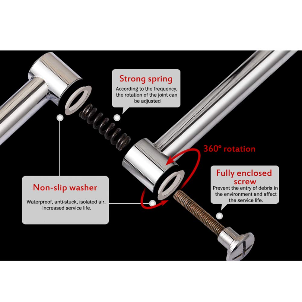 Specchio cosmetico a Parete, ingrandimento 3X / Doppio Specchio/Rotazione 360 ° / Estensibile, Trucco da Barba per Bagno (Vari Stili)