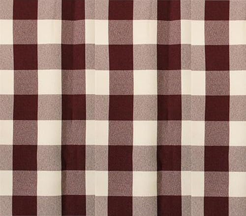 Miniatura 2 de The Yard - Tela de tapicería a cuadros de popelina de poliéster de 58 pulgadas de ancho (naranja)