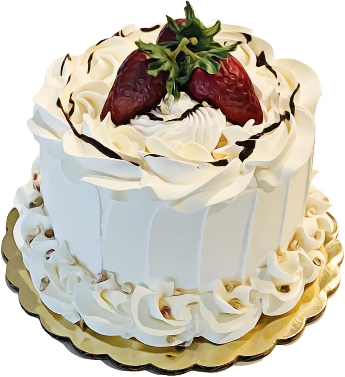 DezicakesFake Food- Fake Cake- Home Decoration Cake Display- Artificial Cake- Cake Decor-Cake Decoration Cake Display- Fake Cupcakes-Fake Cakes-Realistic Fake Food - Vanilla Strawberry Fake Cake