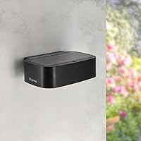 M Ledme - Applique solare a LED Plit nera da 1,7 W, illuminazione per esterni con