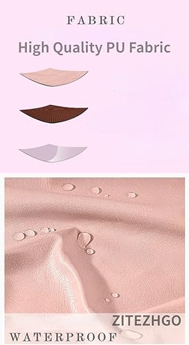 Miniatura 6 de Bolsa de viaje de maquillaje, bolsas de cosméticos impermeables para mujeres, bolsa de aseo de piel sintética de gran capacidad, organizador de