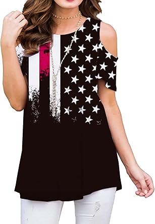 Stars Stripes Tunic Tops 