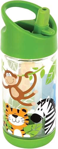 Stephen Joseph, Botella de agua con tapa abatible para niños, 10 onzas, Tritan sin BPA, botella de agua para niñas y niños, botella abatible para el