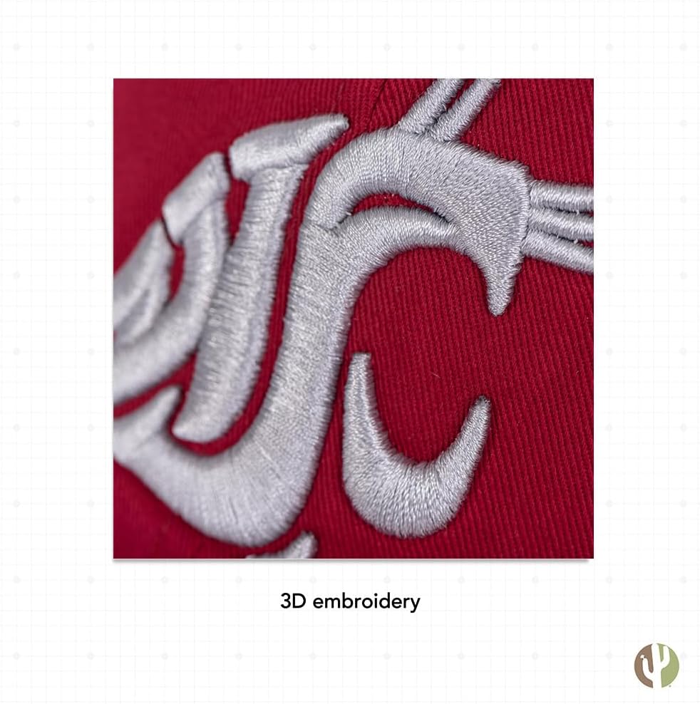 Desert Cactus Washington State University Baseball Hat WSU Cougars Cougs Brimmed Embroidered Hats Cap Adjustable Cloth Strap - Image 5