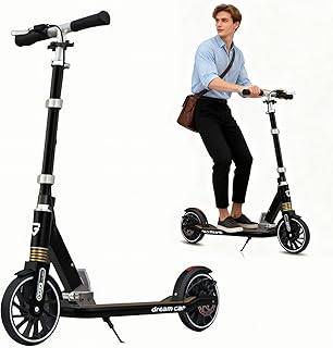 Scooter for Kids 8-12, Teens and Adults, Folding Kick Scooter with Adjustable Height, 8IN