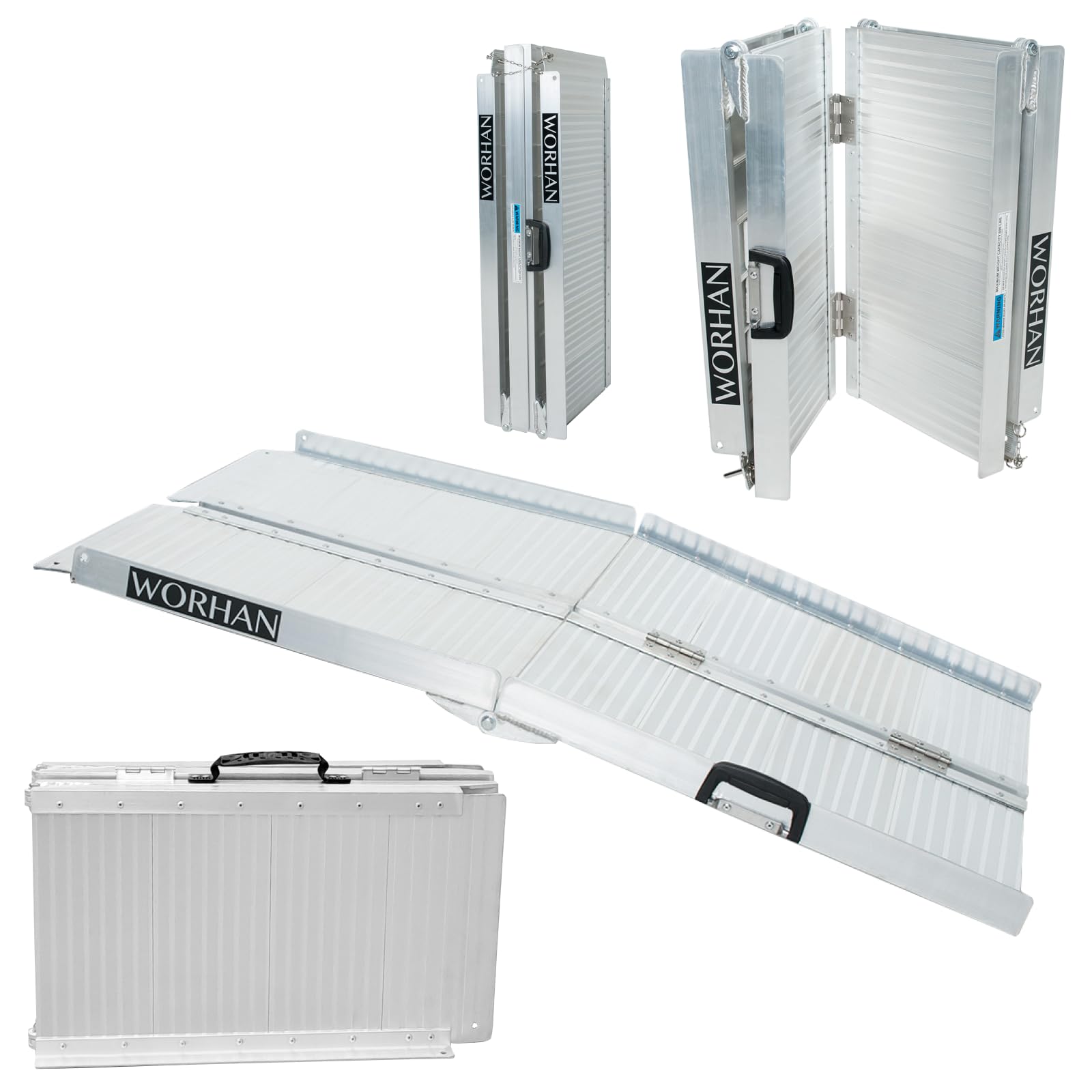 RAMPA DI CARICO A VALIGIA IN ALLUMINIO max 272 KG PER SEDIA A ROTELLE GRANDE SELEZIONE (122cm) R4