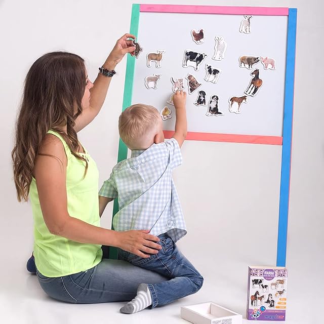 Foto 8 de 8 de Magdum Imanes para frigorífico para niños 18 Granja de Animales mamá y bebé