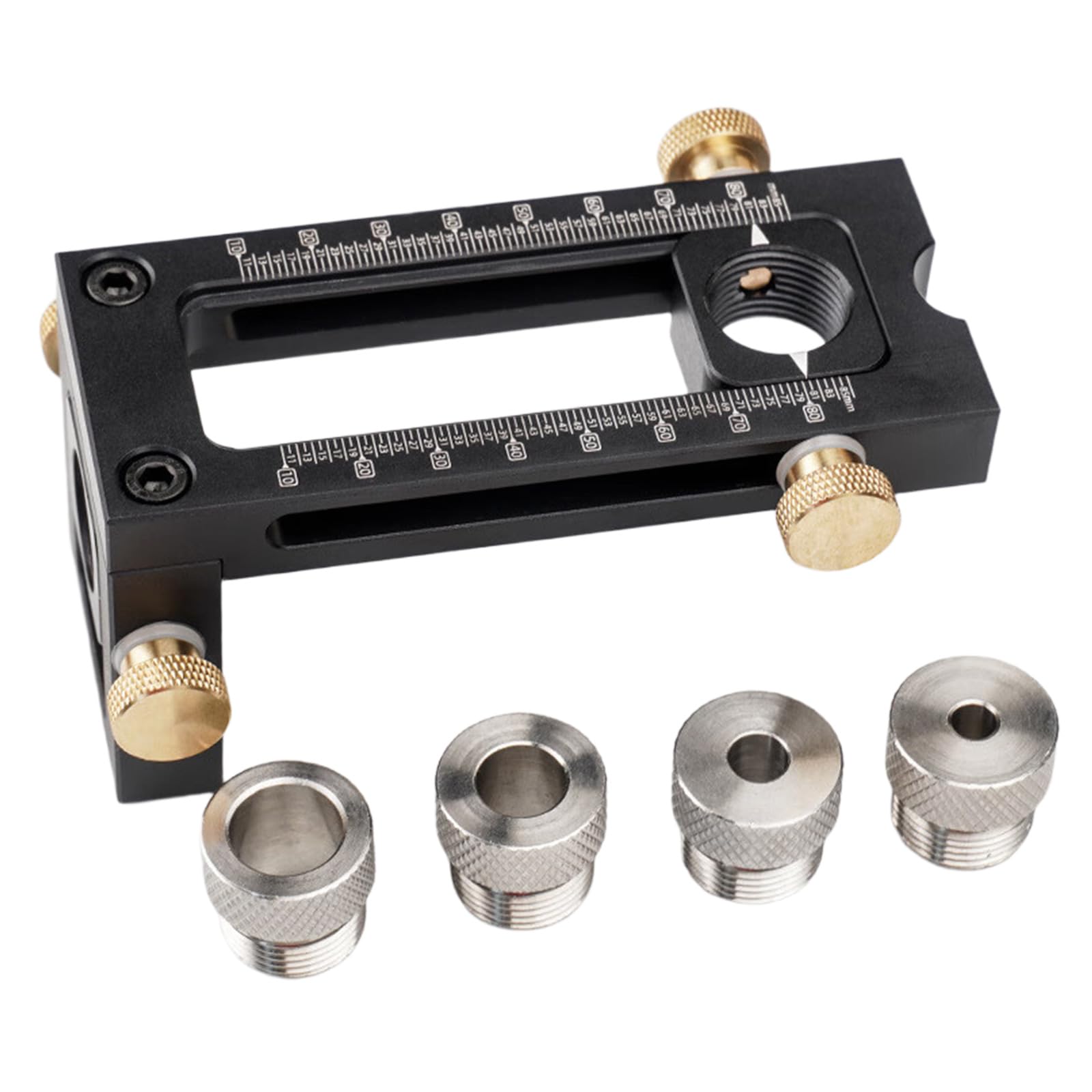 Msioytog 2 In 1 Adjustable Woodworking Drilling Puncher Locator Screw Jigs Doweling Jigs Kits For Bed Cabinet Screw Punching Locator Adjustable Hole