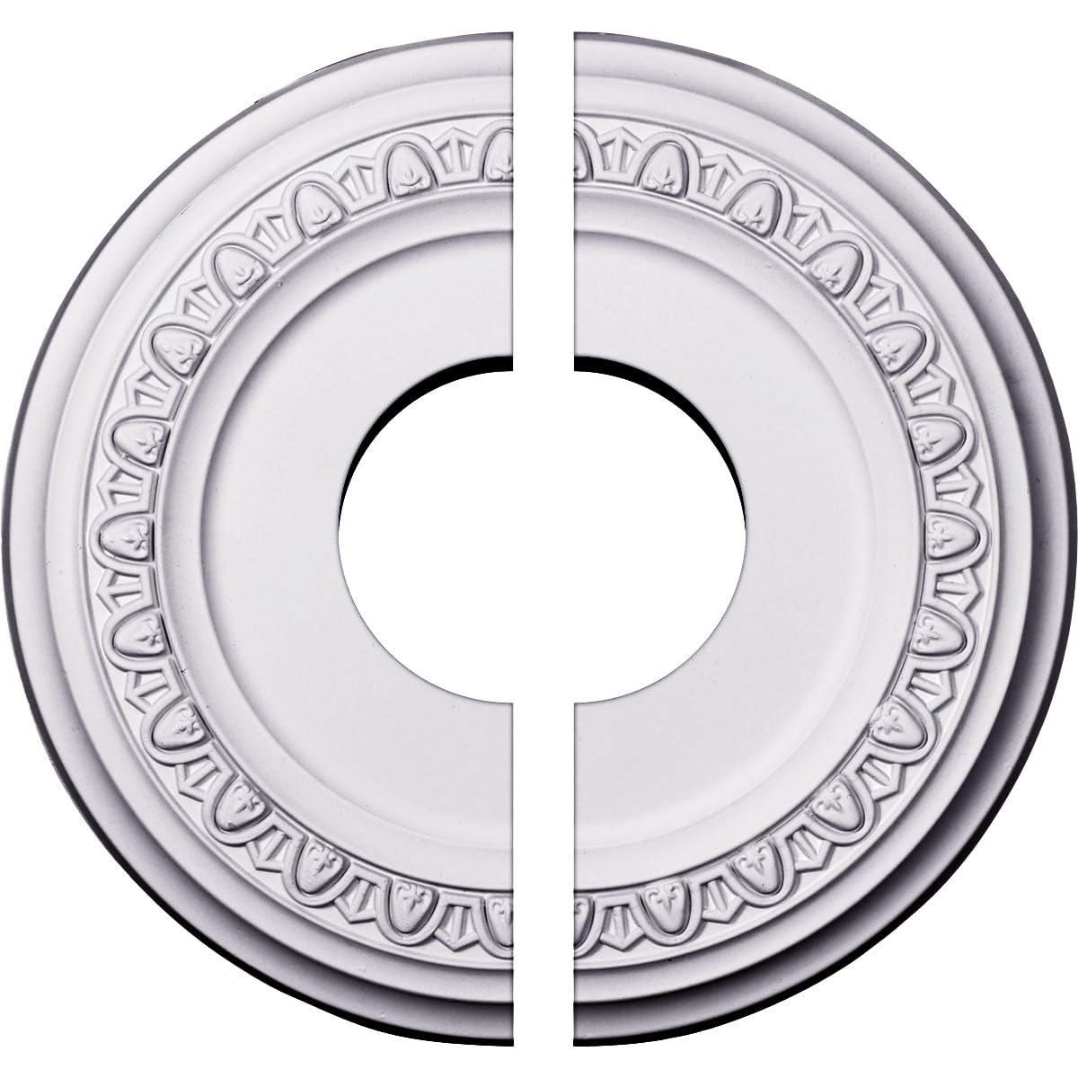 12 1/4"OD x 4"ID x 1 1/8"P Jackson Ceiling Medallion, Two Piece (Fits Canopies up to 7 3/8")