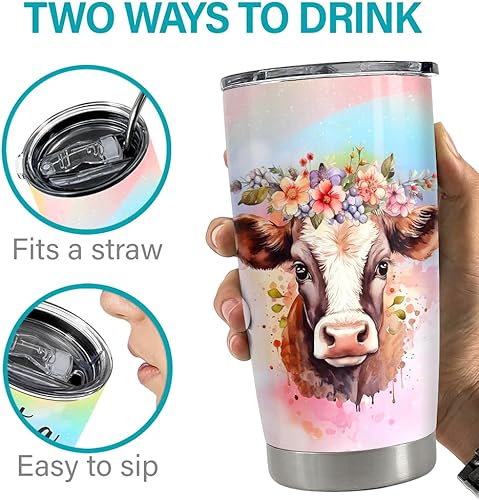 Vista 102 de SANDJEST Vaso de caballo de 20 onzas con aislamiento de acero inoxidable para café, taza de viaje, taza de caballos, regalos para mujeres y hombres