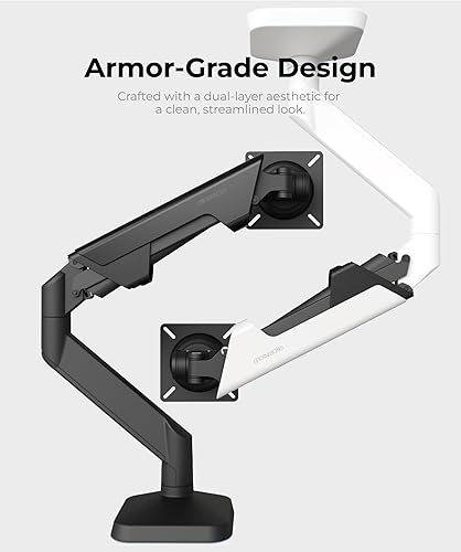 Miniatura 7 de Soporte de escritorio con brazo para monitor de alta resistencia para monitores curvos ultraanchos de 34 a 49 pulgadas, soporta 14-38 libras,